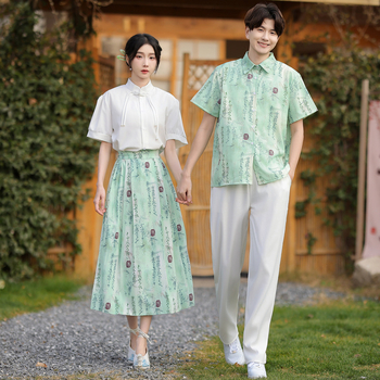 Set uniformă școlară — stil vară colegiu pentru competiții sportive, cor și recitare; primăvară 2025, țesătură poliester, peste 95% poliester, imprimare, fără guler