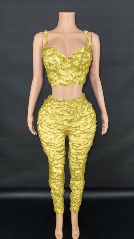 Costum pantaloni cu suspensii, cu mărgele și cristale, plisat, pentru spectacole pe scenă, stil western street, vară 2025