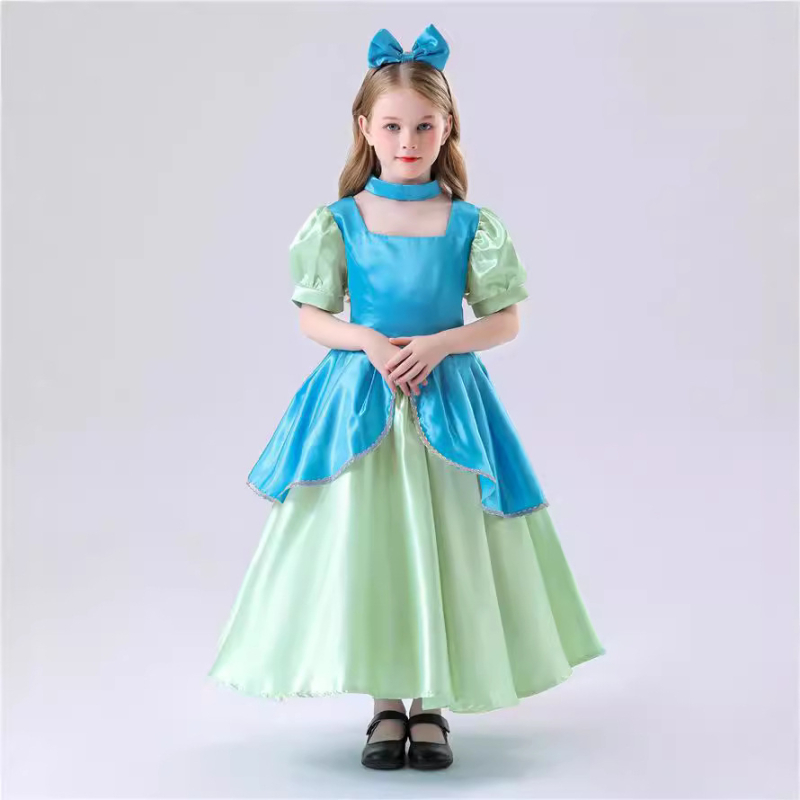 Rochie de prințesă pentru copii pentru cosplay pe scenă | țesătură Spandex | Toamnă 2024 | pentru fete sub 17 ani