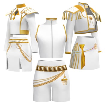 Rumi Zoe K-Pop lánycsoport cosplay jelmez, színpadi öltözet játékok/anime-hoz, poliészter/spandex, 80–90% poliészter, 2025 nyár, Koreai stílus