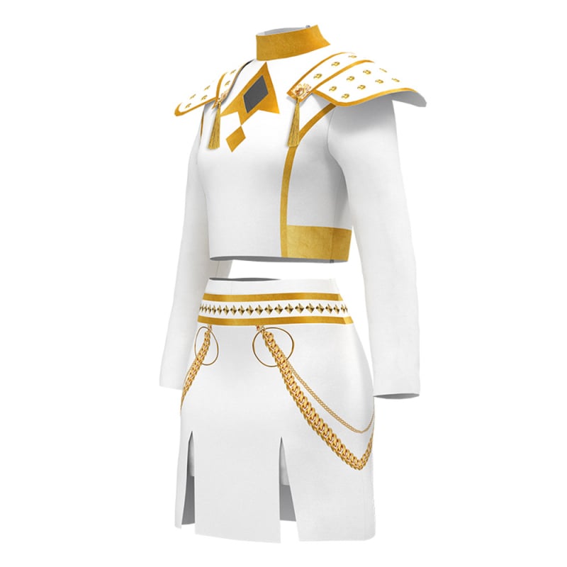 Rumi Zoe K-Pop lánycsoport cosplay jelmez, színpadi öltözet játékok/anime-hoz, poliészter/spandex, 80–90% poliészter, 2025 nyár, Koreai stílus