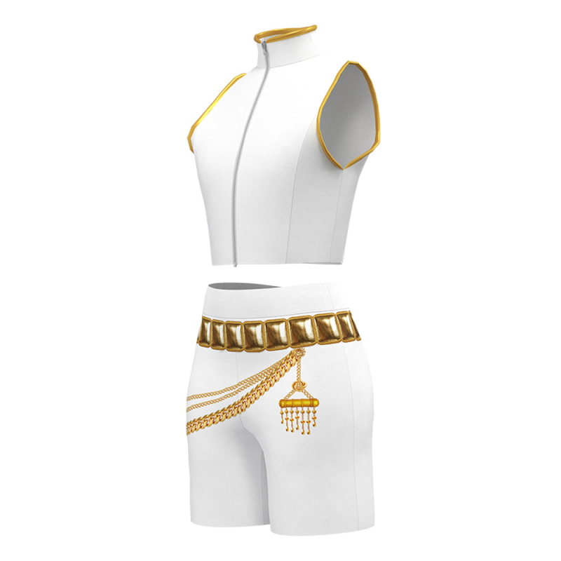 Rumi Zoe K-Pop lánycsoport cosplay jelmez, színpadi öltözet játékok/anime-hoz, poliészter/spandex, 80–90% poliészter, 2025 nyár, Koreai stílus