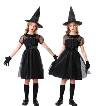 Costum de Halloween pentru adulți și copii - cu personaj de vrăjitoare, brand Yuemei Kaishi, material poliester, conținut poliester 80-90%, pentru vârsta 18-24 ani