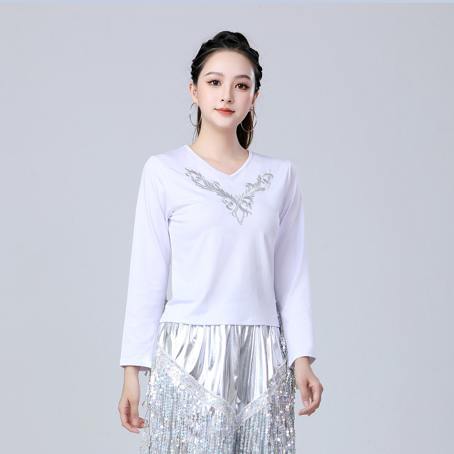 Îmbrăcăminte de dans jazz pentru reprezentații, paiete, poliester, unisex, dansuri populare, primăvara 2025