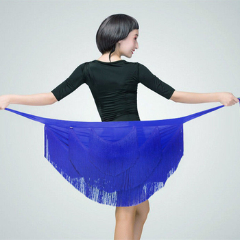 Fustă de dans Latin cu șorț și ciucuri, pentru femei adulte, material Milk Silk, 85% elastan, potrivită pentru spectacole de dans Latin, anotimpuri: vară, iarnă, primăvară, toamnă