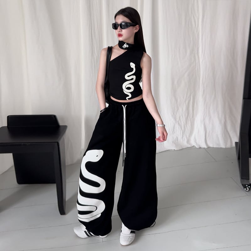 Детски двукомпонентен комплект за момичета: безръкав горнище и панталони, летен корейски стил, памук-смесена тъкан с мека обработка