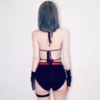 Bepečių moteriškas šokių topas, trumpas ilgis, poliesteris, mikroelastinis, gaivaus ir saldaus stiliaus