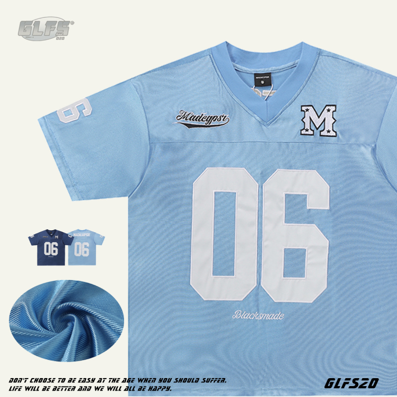 Tricou bărbătesc cu broderie patch și imprimă litere, guler rotund, mâneci scurte, material amestec poliester, stil japonez retro