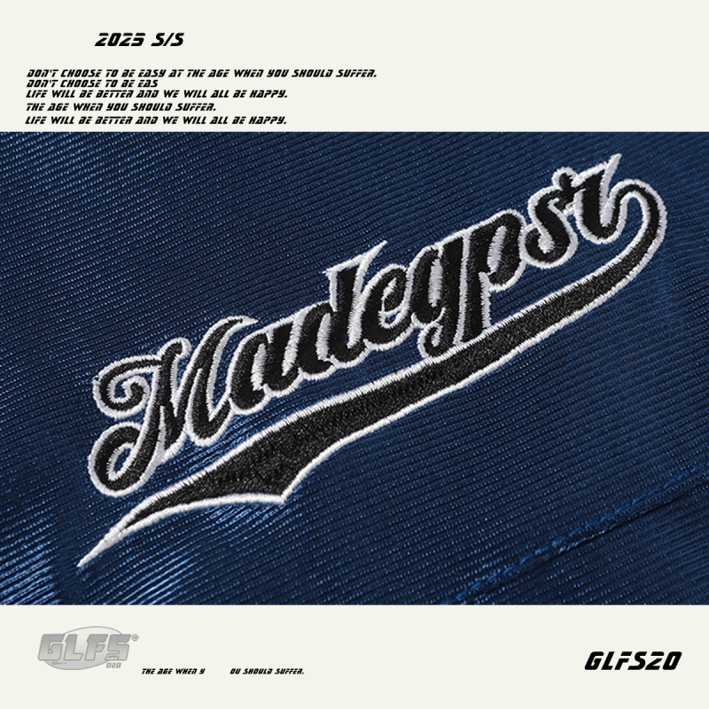 Tricou bărbătesc cu broderie patch și imprimă litere, guler rotund, mâneci scurte, material amestec poliester, stil japonez retro