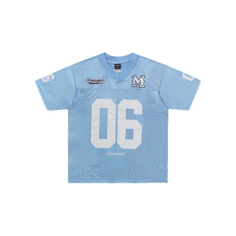 Tricou bărbătesc cu broderie patch și imprimă litere, guler rotund, mâneci scurte, material amestec poliester, stil japonez retro