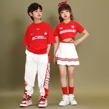 Costum de dans hip-hop pentru copii – stil coreean; 70% bumbac; pentru copii peste 8 ani; unisex