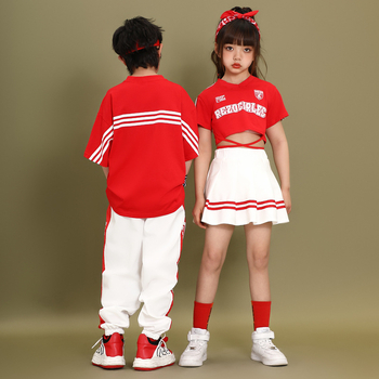 Costum de dans hip-hop pentru copii – stil coreean; 70% bumbac; pentru copii peste 8 ani; unisex