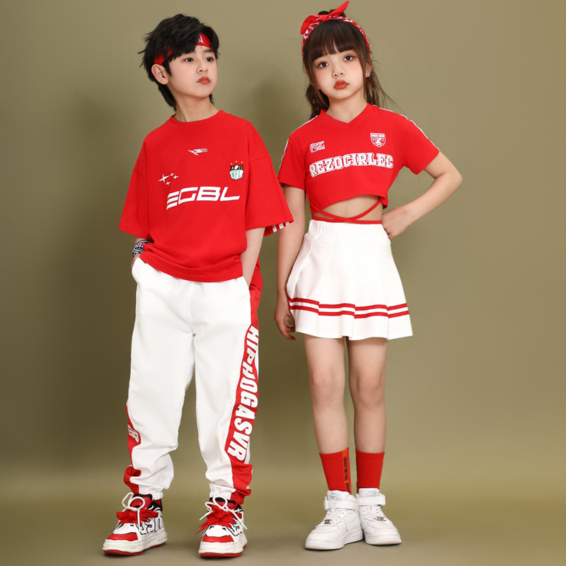 Costum de dans hip-hop pentru copii – stil coreean; 70% bumbac; pentru copii peste 8 ani; unisex