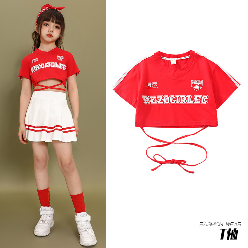 Costum de dans hip-hop pentru copii – stil coreean; 70% bumbac; pentru copii peste 8 ani; unisex