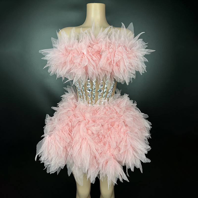 Φόρεμα πάρτι χωρίς μανίκια με φούστα τούτου, ψηλή μέση, λαιμόκοψη τύπου σωλήνα, από σπαντέξ, άνοιξη 2024