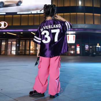 Set de haine pentru dansuri de jazz și hip-hop pentru copii, inspirat de Gidle, stil coreean de scenă, Primăvara 2024, material modal 50%