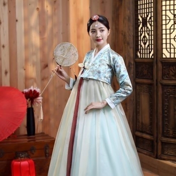 Ženski hanbok kostim za nastupe, tradicionalna dvorska haljina, etnički korejski plesni komplet za fotografiranje