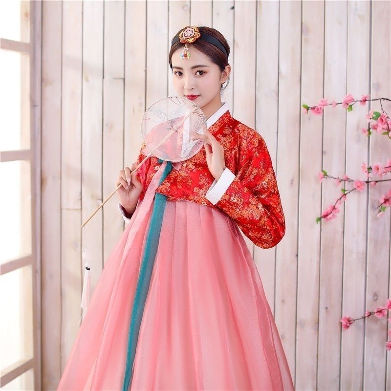Ženski hanbok kostim za nastupe, tradicionalna dvorska haljina, etnički korejski plesni komplet za fotografiranje