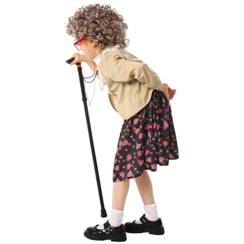 Косплей костюм за баба персонаж – Полиестер, едноцветен плат, подходящ за обикновено сценично облекло, за деца до 17 години, есен 2025