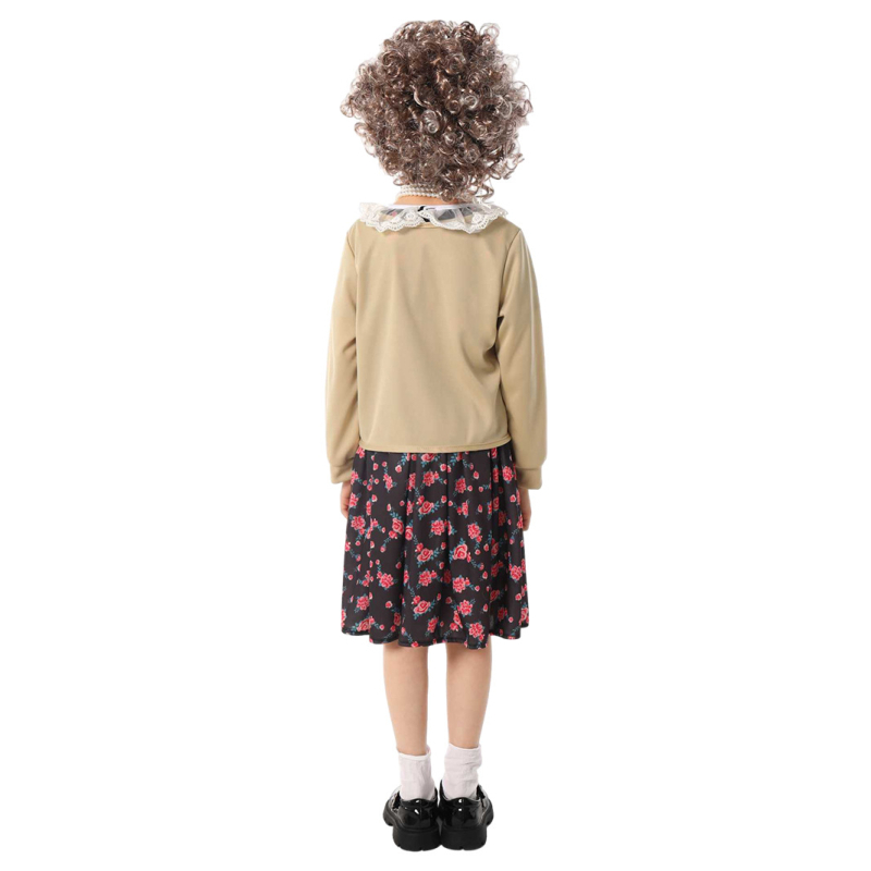 Косплей костюм за баба персонаж – Полиестер, едноцветен плат, подходящ за обикновено сценично облекло, за деца до 17 години, есен 2025