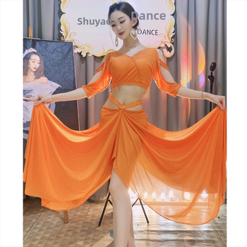 Комплект за Belly Dance за репетиции със кристални камъни, материя: смес от синтетични влакна, 80% спандекс, за възрастни жени, есен 2022