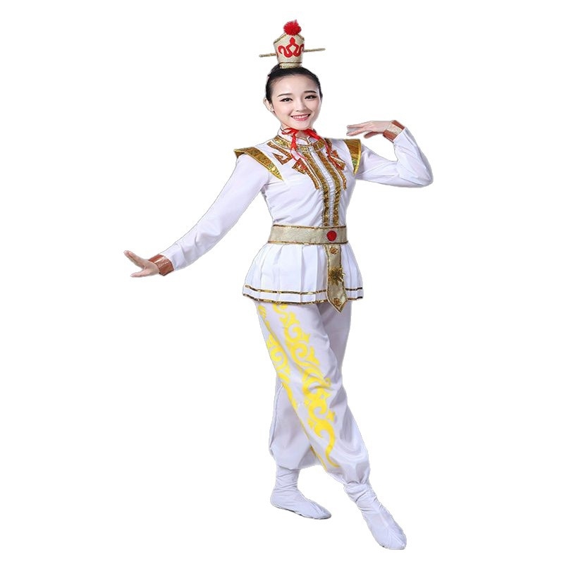 Costume de spectacol pentru copii – echipa Mulan Gong și Drum, stil Mu Guiying, unisex, costum de dans popular, țesătură chenille cu Spandex sub 30%