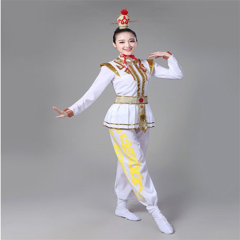 Costume de spectacol pentru copii – echipa Mulan Gong și Drum, stil Mu Guiying, unisex, costum de dans popular, țesătură chenille cu Spandex sub 30%