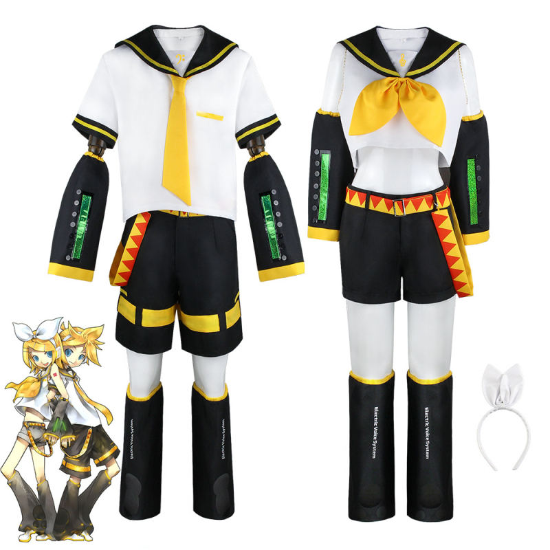 Kagamine Twins cosplay kostim, unisex, kampus pozorišna odjeća (pamuk 50%, poliester 20%)