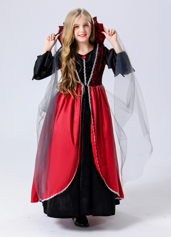 Dječji scenski kostim za Halloween: vještica, elf, hipi, vampir, Crvenkapica i Snjeguljica; tkanina: spandex s poliesterskom smjesom