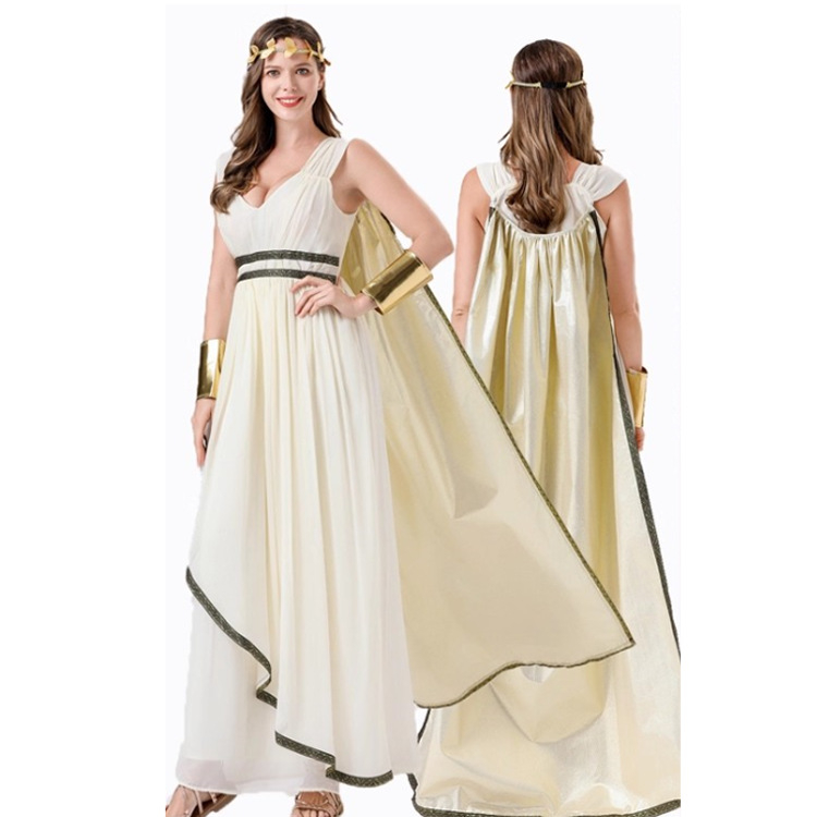 Cleopatra cosplay jelmez — ókori görög istennő, poliészter; nőknek; 18-24 éveseknek; szerepjátékhoz