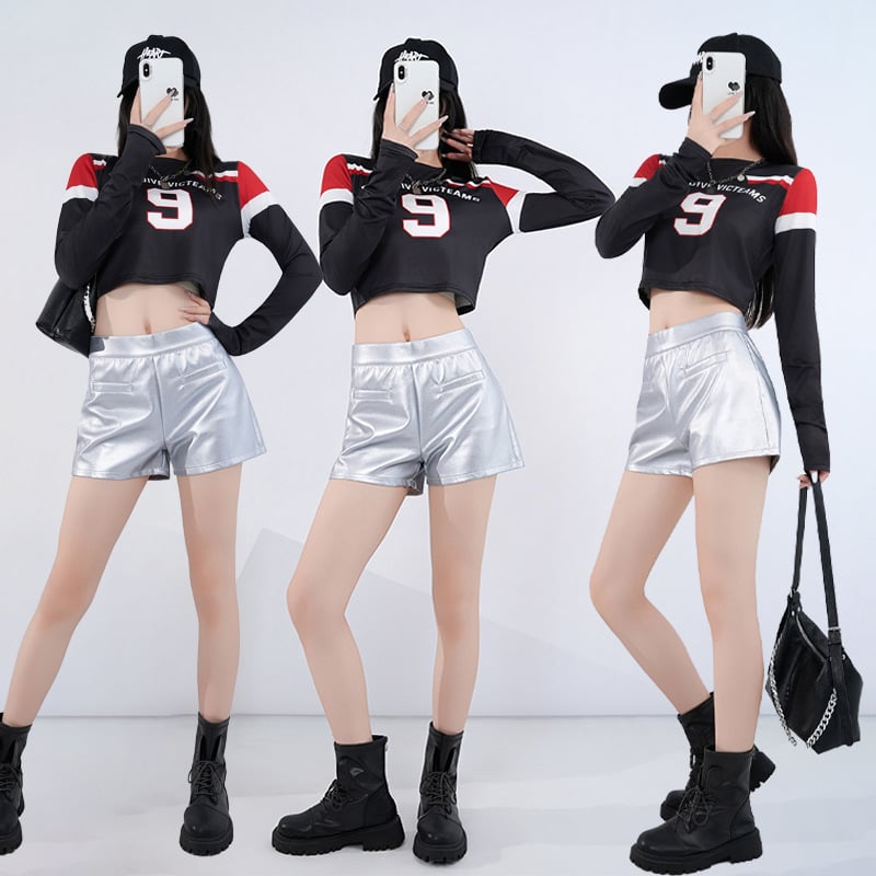 Costum de scenă pentru o trupă de fete, stil coreean street pentru dans jazz, imprimare digitală (amestec fibre chimice; țesătură principală: blană artificială; conținut >95%; țesătură secundară: poliester 95%+; sezon: toamnă 2025)