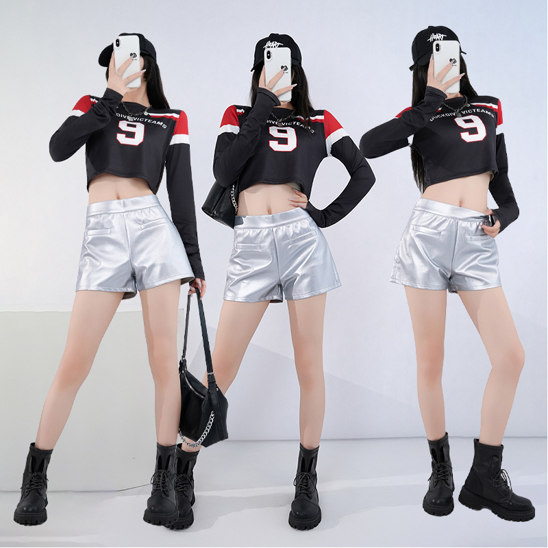 Costum de scenă pentru o trupă de fete, stil coreean street pentru dans jazz, imprimare digitală (amestec fibre chimice; țesătură principală: blană artificială; conținut >95%; țesătură secundară: poliester 95%+; sezon: toamnă 2025)