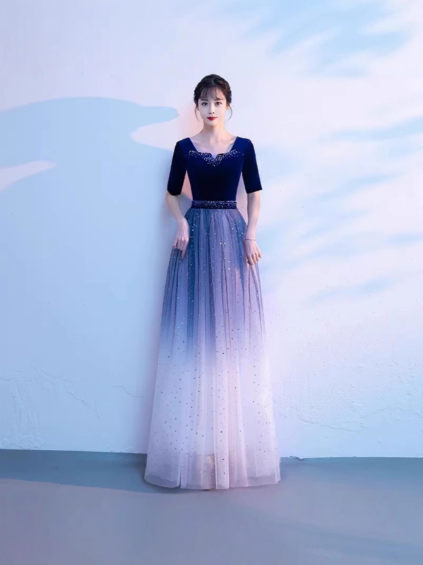 Rochie de seară pentru cor feminin, cu design prin colaj, stil chinezesc, vară 2025, țesătură din poliester, compoziție poliester 50–70%