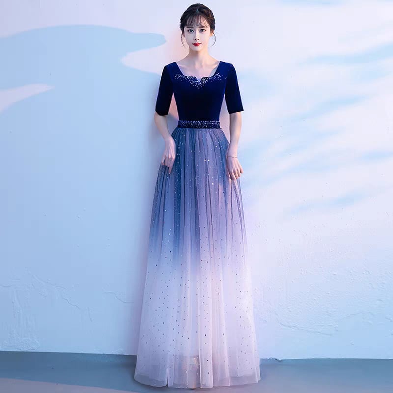 Rochie de seară pentru cor feminin, cu design prin colaj, stil chinezesc, vară 2025, țesătură din poliester, compoziție poliester 50–70%