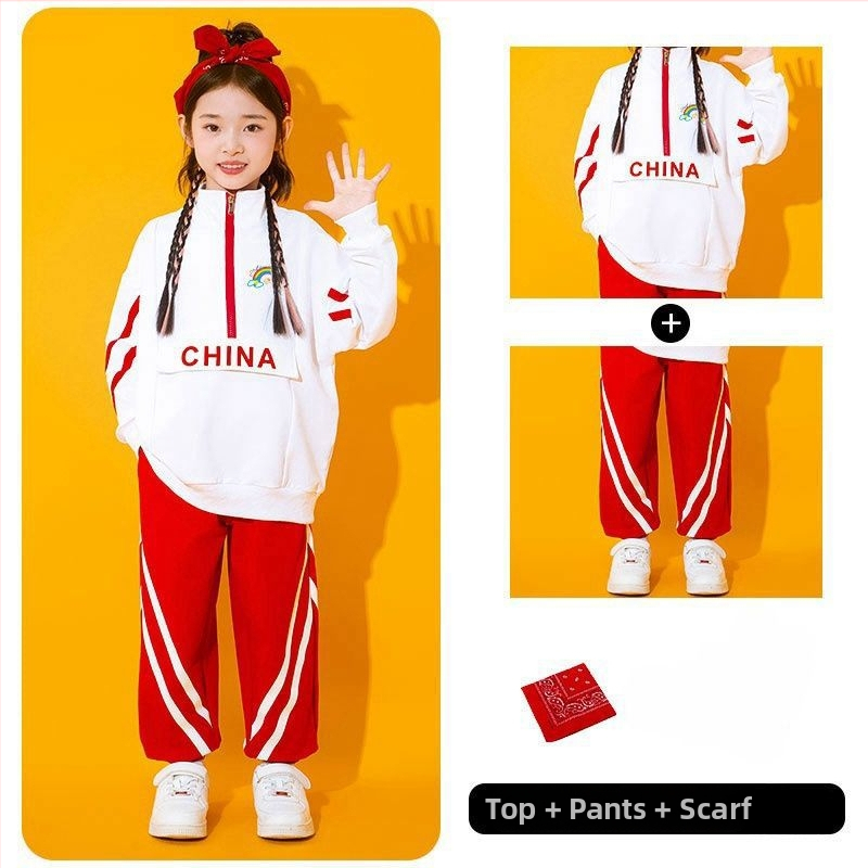 Dječji kostimi za cheerleading za školsko otvorenje – unisex, Maple View, glavni materijal: Drugo; Spandex 30–50%, proljeće 2025