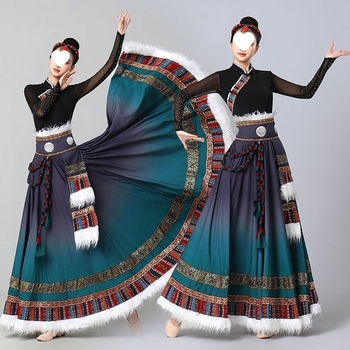 D5T tibetanski gradientni kostim za izvedbeni ples, unisex, Chenille tkanina, 70–80% Spandex, proljeće 2025