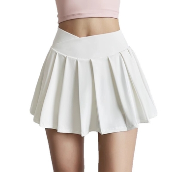 Plisuotos sijonėlis iš bambuko pluošto, triacetato ir poliesterio mišinys, didelis elastingumas