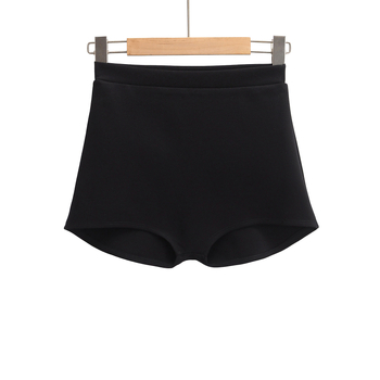 Džezui šortai su aukštu juosmeniu, spandeksas, mikroelastika, vakarietiškas stilius su tiesia apatine, siuvimas su piping, pavasaris 2025