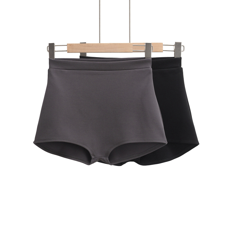 Džezui šortai su aukštu juosmeniu, spandeksas, mikroelastika, vakarietiškas stilius su tiesia apatine, siuvimas su piping, pavasaris 2025