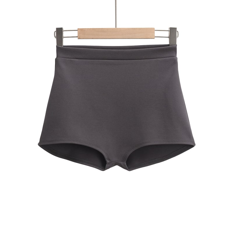 Džezui šortai su aukštu juosmeniu, spandeksas, mikroelastika, vakarietiškas stilius su tiesia apatine, siuvimas su piping, pavasaris 2025