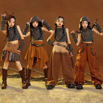 Koreai stílusú gyerekeknek szóló 2 részes ujjatlan felső és rövidnadrág szett, ősz, kötött anyag nyúlszőrrel