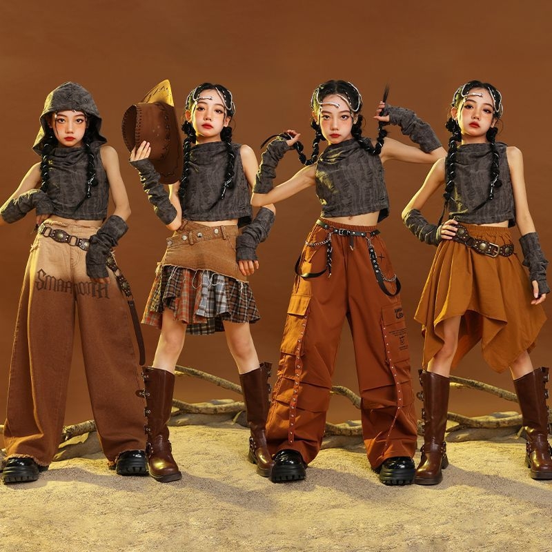 Koreai stílusú gyerekeknek szóló 2 részes ujjatlan felső és rövidnadrág szett, ősz, kötött anyag nyúlszőrrel