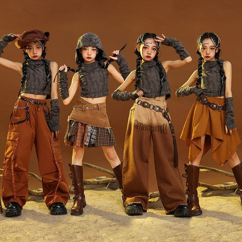 Koreai stílusú gyerekeknek szóló 2 részes ujjatlan felső és rövidnadrág szett, ősz, kötött anyag nyúlszőrrel