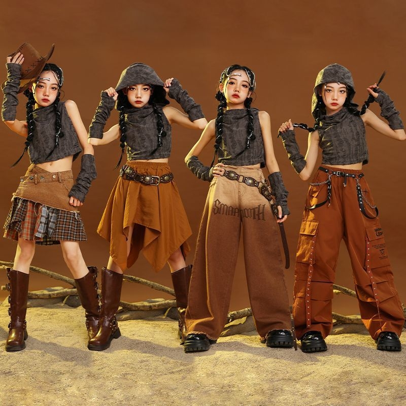 Koreai stílusú gyerekeknek szóló 2 részes ujjatlan felső és rövidnadrág szett, ősz, kötött anyag nyúlszőrrel