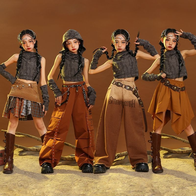 Koreai stílusú gyerekeknek szóló 2 részes ujjatlan felső és rövidnadrág szett, ősz, kötött anyag nyúlszőrrel