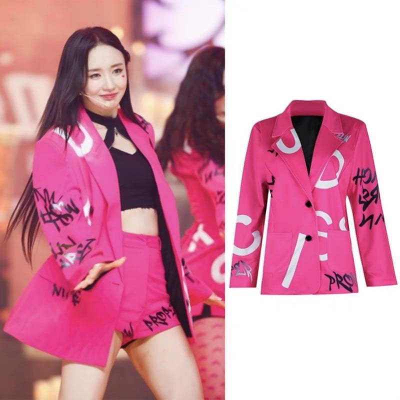 Costum de scenă pentru grupul K-pop feminin, jazz hip-hop, material din bumbac, conținut 80-90% bumbac, lansare primăvară 2025, stil: hip-hop, tip stil: japonez/koreean liber