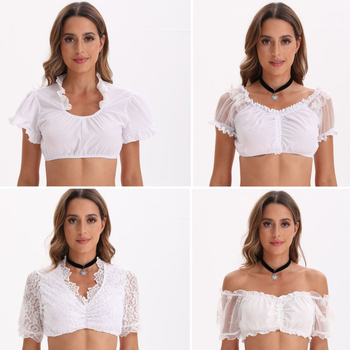 Ženski Oktoberfest outfit – poliester smjesa 70-80% s sekundarnom tkaninom ispod 30%, pozorišni kostim, ljeto 2024