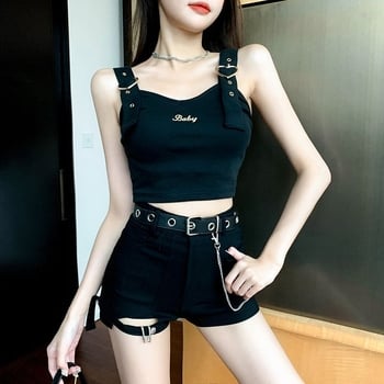 Lisa-inspirirani ženski kostim za grupu hip-hop street jazz plesni kostim, šorc s prstenima oko nogu i visokim strukom