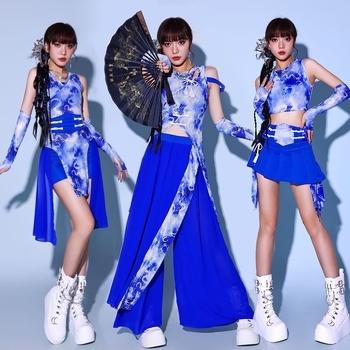 Unisex odjeća za grupne K-Pop nastupe, kineskog stila, poliester 50–70%, proljeće 2025