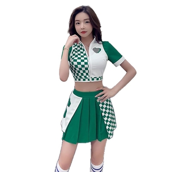 Set unisex de costume pentru cheerleading și dans, amestec poliester-spandex, potrivit pentru dans popular, primăvara 2025